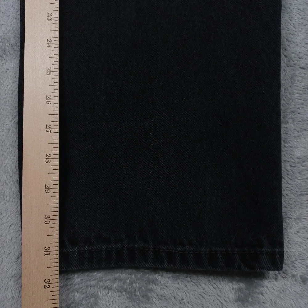 Levis 550 Jeans Mens 38x32‎ Black Denim Distressed Relaxed Fit Pockets Modern